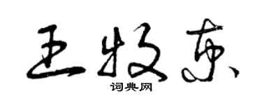 曾庆福王牧京草书个性签名怎么写