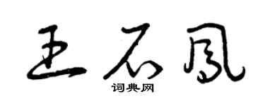 曾庆福王石凤草书个性签名怎么写