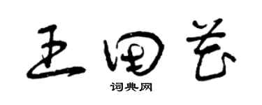 曾庆福王田花草书个性签名怎么写