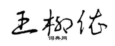 曾庆福王柳依草书个性签名怎么写