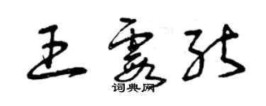 曾庆福王霞能草书个性签名怎么写