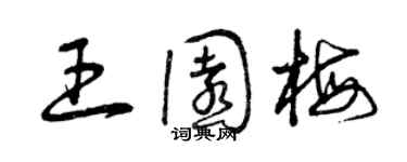 曾庆福王园梅草书个性签名怎么写
