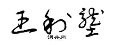 曾庆福王利垄草书个性签名怎么写