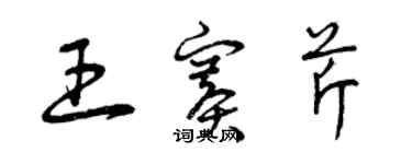 曾庆福王赛芹草书个性签名怎么写