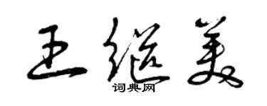 曾庆福王继美草书个性签名怎么写