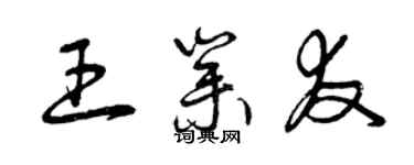 曾庆福王业友草书个性签名怎么写