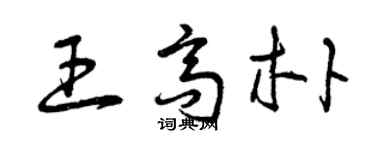 曾庆福王高朴草书个性签名怎么写
