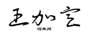 曾庆福王加定草书个性签名怎么写