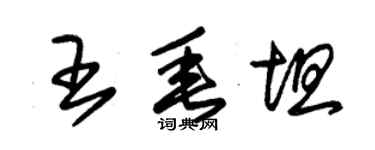 朱锡荣王垂坦草书个性签名怎么写