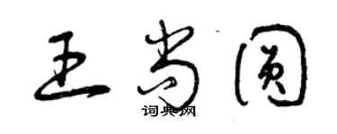 曾庆福王尚圆草书个性签名怎么写