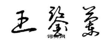 曾庆福王鉴兰草书个性签名怎么写
