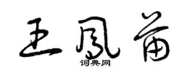 曾庆福王凤苗草书个性签名怎么写