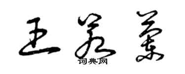 曾庆福王若兰草书个性签名怎么写