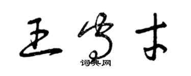 曾庆福王守才草书个性签名怎么写