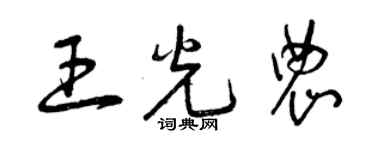 曾庆福王光农草书个性签名怎么写