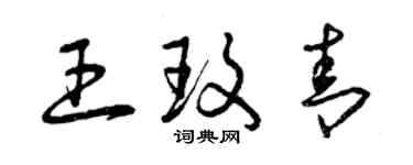 曾庆福王玫青草书个性签名怎么写