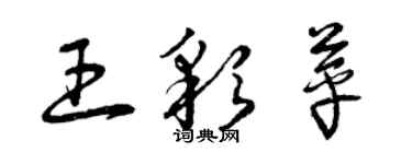 曾庆福王彩苹草书个性签名怎么写