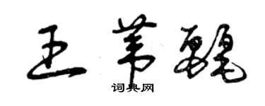 曾庆福王苇丽草书个性签名怎么写