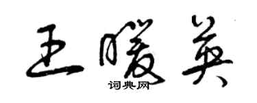 曾庆福王暖英草书个性签名怎么写