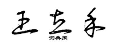 曾庆福王立禾草书个性签名怎么写