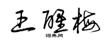 曾庆福王醒梅草书个性签名怎么写