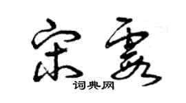 曾庆福宋霞草书个性签名怎么写