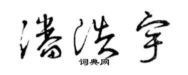 曾庆福潘浩宇草书个性签名怎么写