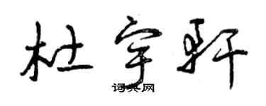 曾庆福杜宇轩草书个性签名怎么写