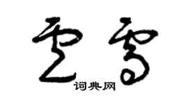 曾庆福卢雪草书个性签名怎么写