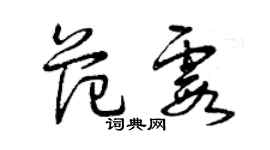 曾庆福范霞草书个性签名怎么写