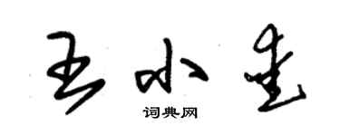 朱锡荣王小爱草书个性签名怎么写