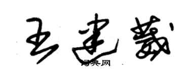 朱锡荣王建葳草书个性签名怎么写