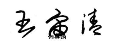 朱锡荣王宙清草书个性签名怎么写