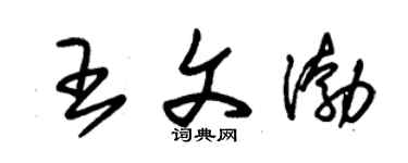 朱锡荣王文渤草书个性签名怎么写
