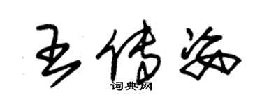 朱锡荣王传姿草书个性签名怎么写