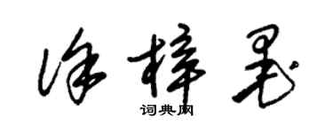 朱锡荣徐梓墨草书个性签名怎么写