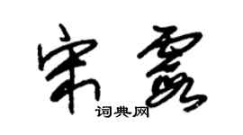 朱锡荣宋霞草书个性签名怎么写