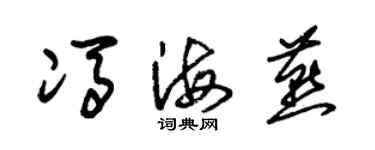 朱锡荣冯海燕草书个性签名怎么写