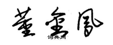 朱锡荣董金凤草书个性签名怎么写