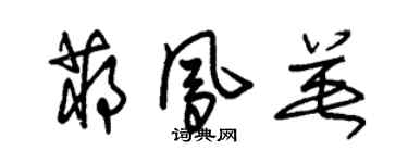 朱锡荣蒋凤英草书个性签名怎么写