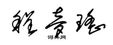 朱锡荣程梦瑶草书个性签名怎么写