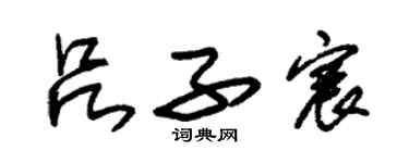 朱锡荣吕子宸草书个性签名怎么写