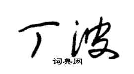 朱锡荣丁波草书个性签名怎么写