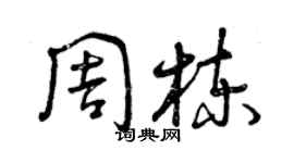 曾庆福周栋草书个性签名怎么写