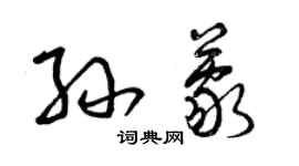曾庆福孙蒙草书个性签名怎么写