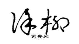 曾庆福徐柳草书个性签名怎么写