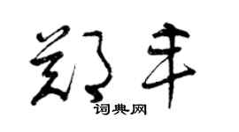曾庆福郑丰草书个性签名怎么写