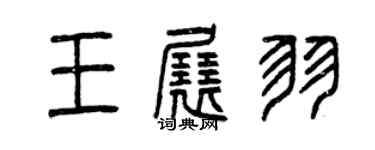 曾庆福王展羽篆书个性签名怎么写
