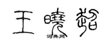 陈声远王晓超篆书个性签名怎么写