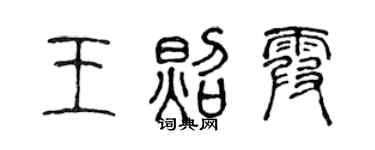 陈声远王照霞篆书个性签名怎么写